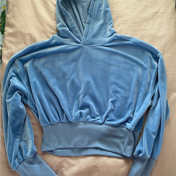Forever 21 Velvet Cropped Hoodie - Picture 7 of 7
